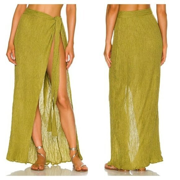 Savannah Morrow Neoma Wrap Skirt - Agave